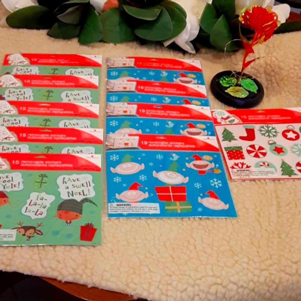 10 packs of Christmas stickers
